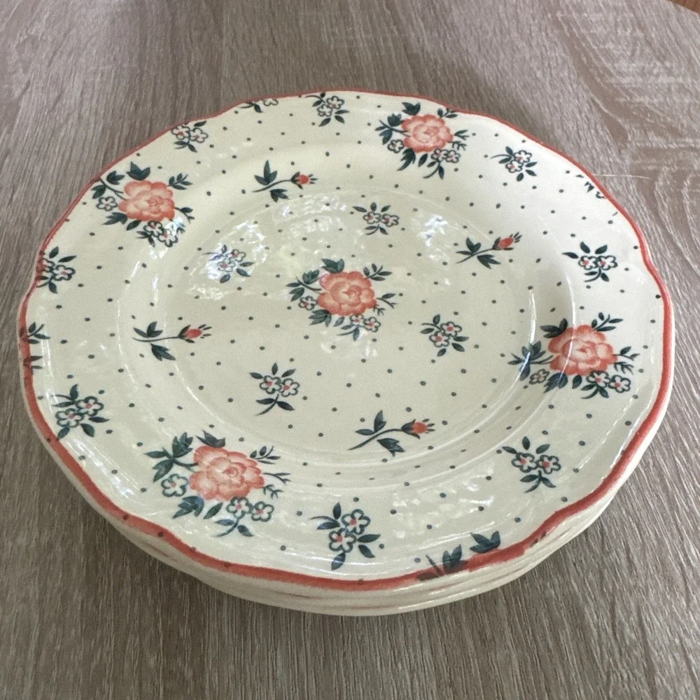 Johnson Brothers England Monticello Ironstone Side Salad Dessert Plates set of 4